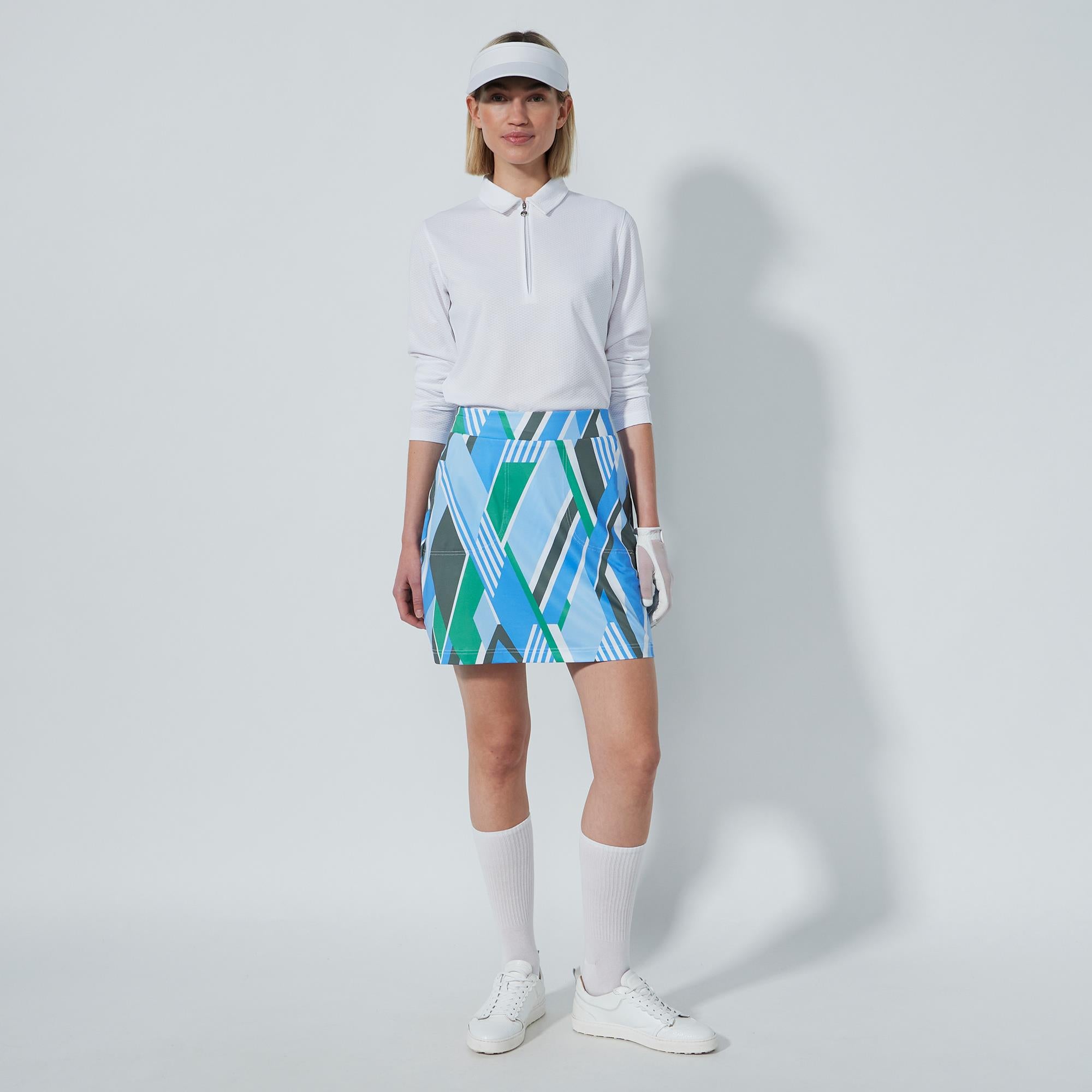 Daily Sports Fusion Ladies Golf Skort Stripe Fusion Blue 45CM